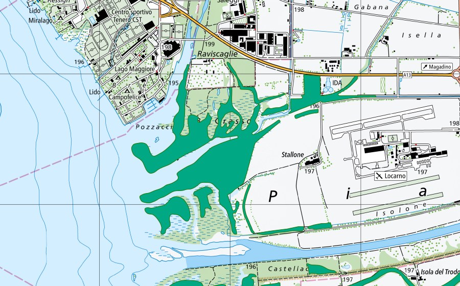 Landeskarte swisstopo mit dem Schutzperimeter von Bograsso/Bolette (Flachmoor)
