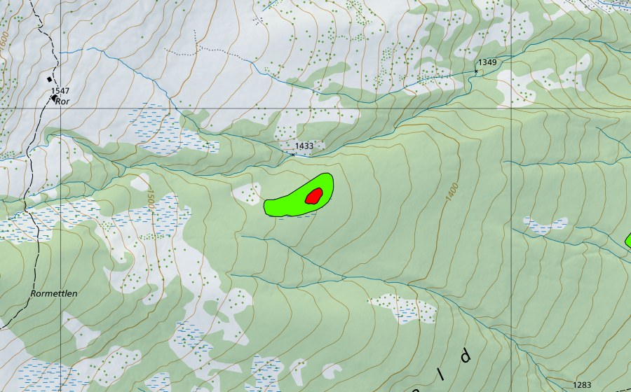 Carte nationale swisstopo avec le périmètre protégé de Oberer Rorwald (Haut-marais)