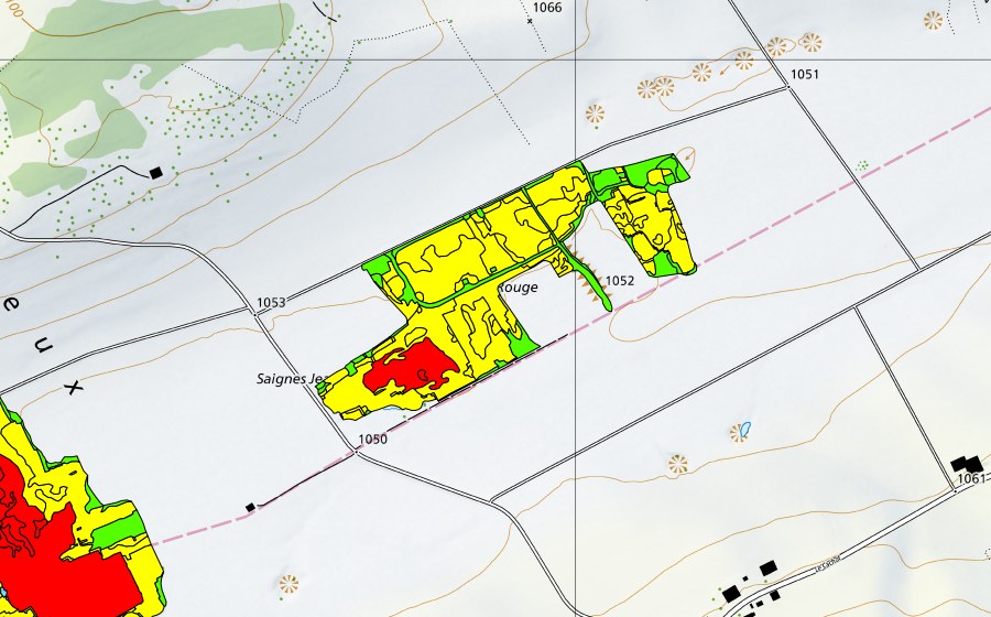Landeskarte swisstopo mit dem Schutzperimeter von Tourbières du Cachot (Le Marais/Marais Rouge) (Hochmoor)