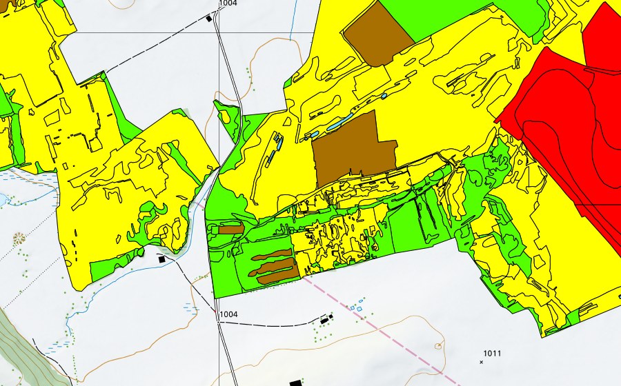 Landeskarte swisstopo mit dem Schutzperimeter von Vallée des Ponts-de-Martel (Bois des Lattes/Marais Rouge) (Hochmoor)