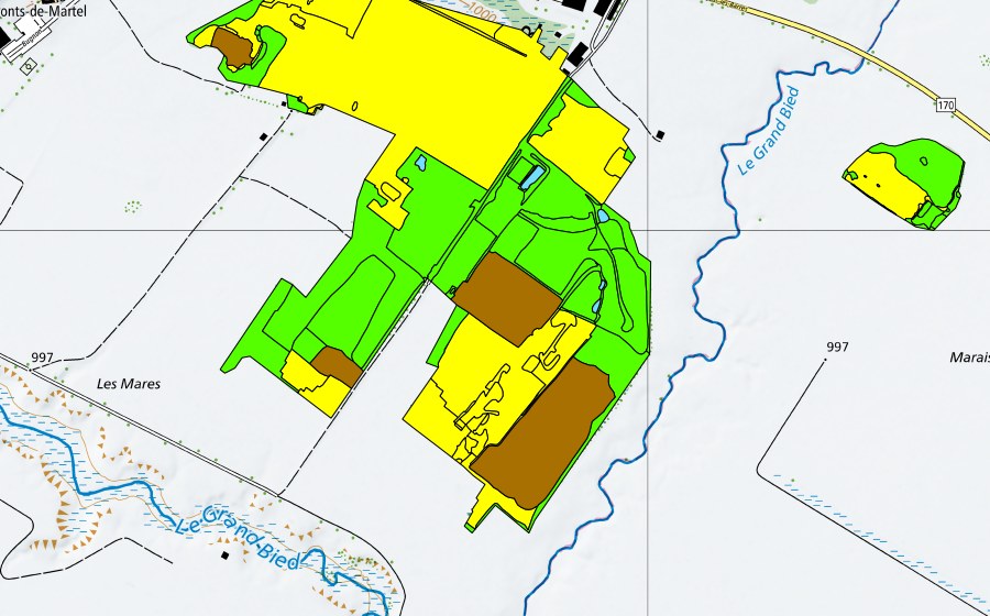 Landeskarte swisstopo mit dem Schutzperimeter von Vallée des Ponts-de-Martel (Bois des Lattes/Marais Rouge) (Hochmoor)
