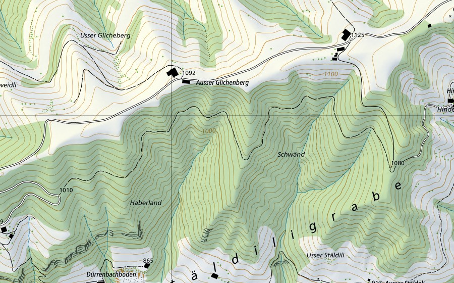 Carte nationale swisstopo avec le périmètre protégé de Ilfis-Langnau (Station hydrométrique)
