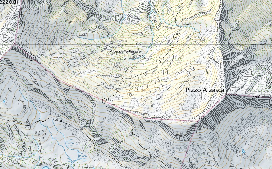 Carte nationale swisstopo avec le périmètre protégé de Maggia-Locarno, Solduno (Station hydrométrique)