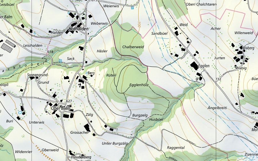 Landeskarte swisstopo mit dem Schutzperimeter von Pfäffikersee-Pfäffikon (Hydromessstation)