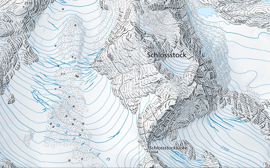 swisstopo national map showing the protected perimeter of Reuss-Luzern, Geissmattbrücke (Hydrological station)