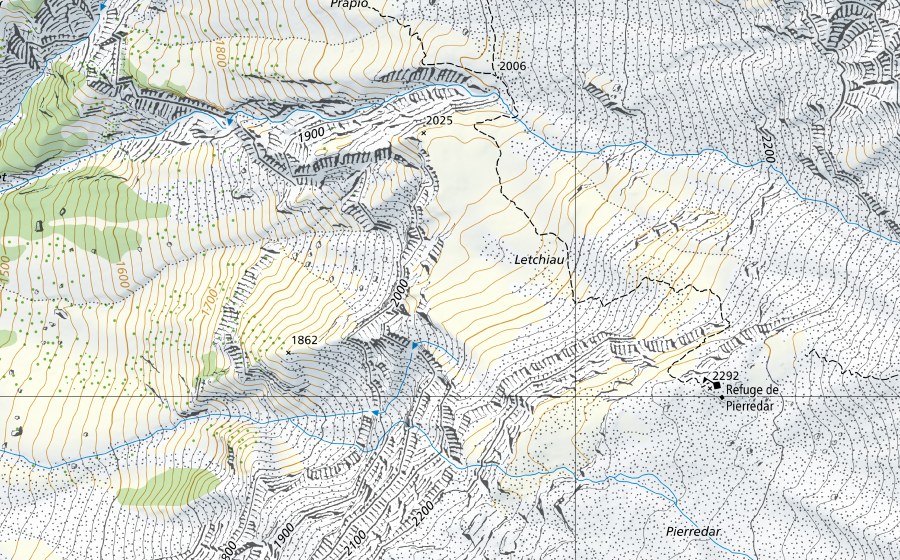 Landeskarte swisstopo mit dem Schutzperimeter von Rhône-Genève, Halle de l'île (Hydromessstation)
