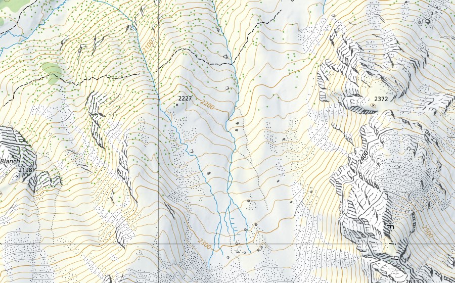 swisstopo national map showing the protected perimeter of Silsersee-Sils Baselgia (Hydrological station)