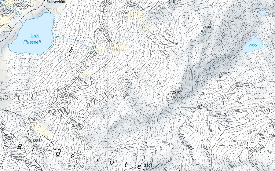 Carte nationale swisstopo avec le périmètre protégé de Simme-Oberried / Lenk (Station hydrométrique)