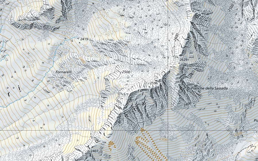 Carte nationale swisstopo avec le périmètre protégé de Ticino-Pollegio, Campagna (Station hydrométrique)