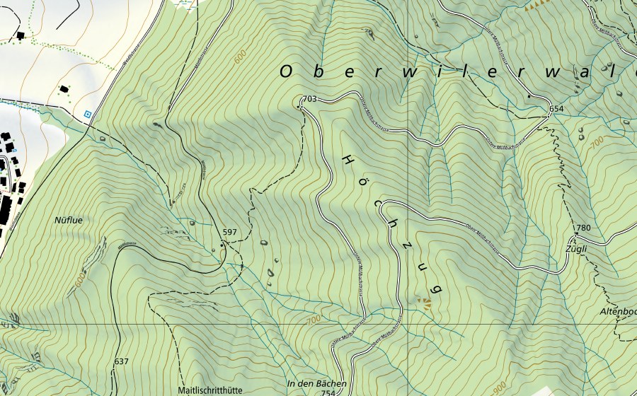 Landeskarte swisstopo mit dem Schutzperimeter von Zugersee-Zug (Hydromessstation)