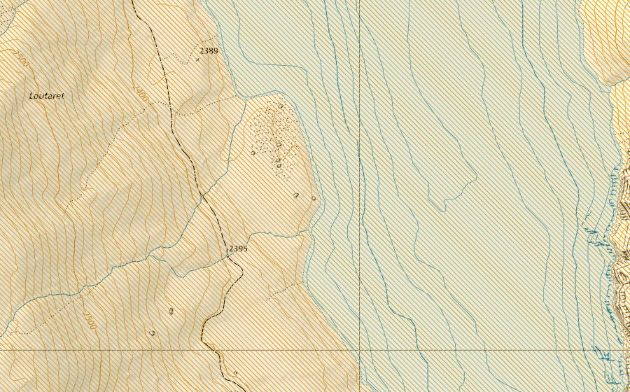 Landeskarte swisstopo mit dem Schutzperimeter von Dixence (Jagdbanngebiet)