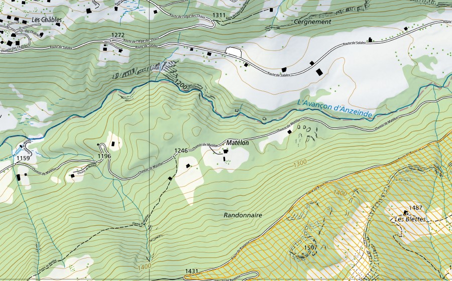 swisstopo national map showing the protected perimeter of Grand Muveran (Federal hunting reserve)