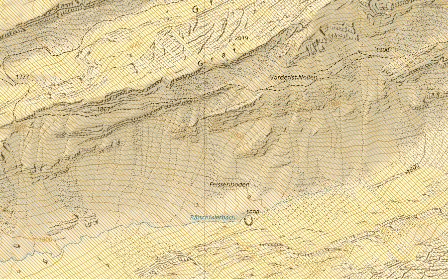Carte nationale swisstopo avec le périmètre protégé de Silbern-Jägern-Bödmerenwald (District franc fédéral)