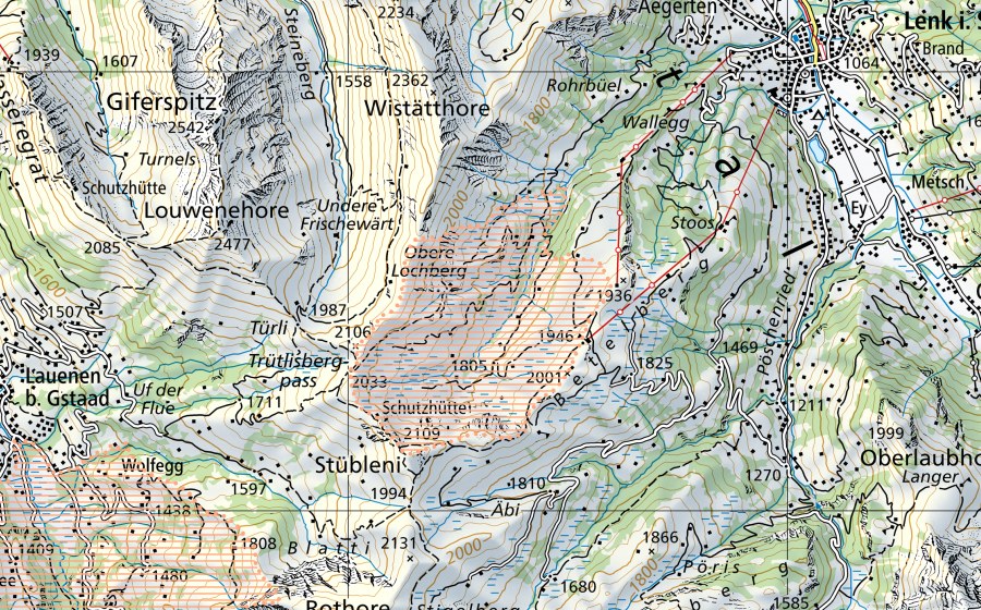 swisstopo national map showing the protected perimeter of Haslerberg/Betelberg (Mire landscape)