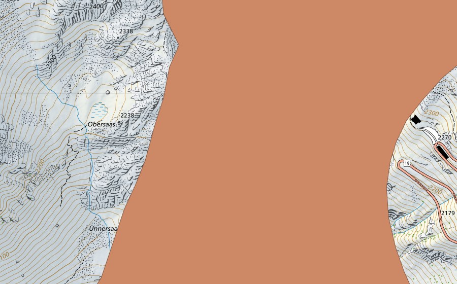 Landeskarte swisstopo mit dem Schutzperimeter von Rhonegletschervorfeld (Ramsar-Gebiet)
