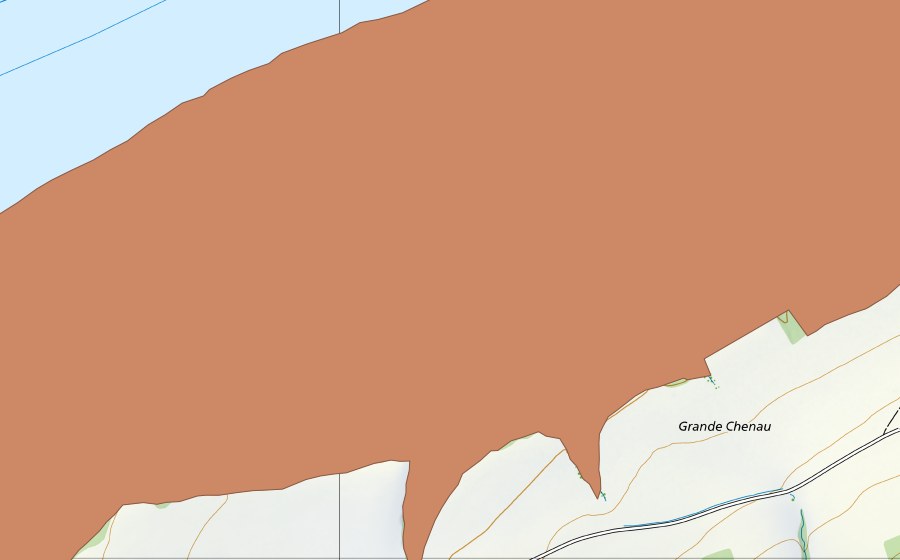 Landeskarte swisstopo mit dem Schutzperimeter von Rive sud du lac de Neuchatel (Ramsar-Gebiet)