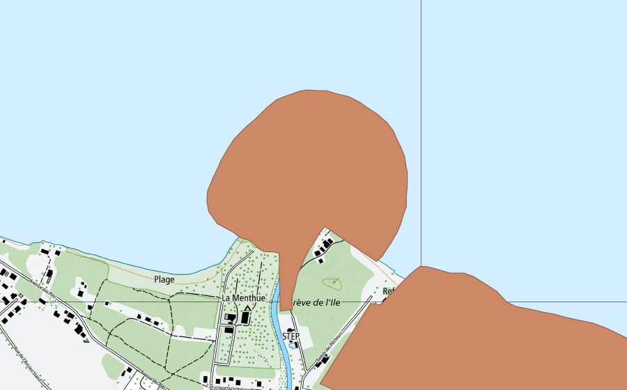 Landeskarte swisstopo mit dem Schutzperimeter von Rive sud du lac de Neuchatel (Ramsar-Gebiet)