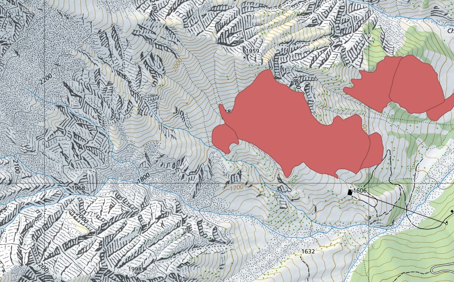 Carta nazionale swisstopo con il perimetro protetto di Bälmetsch (Prato secco)